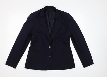 F&F Womens Blue  Rayon Jacket Suit Jacket Size 12