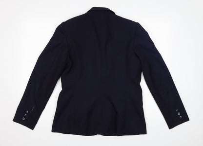 F&F Womens Blue  Rayon Jacket Suit Jacket Size 12