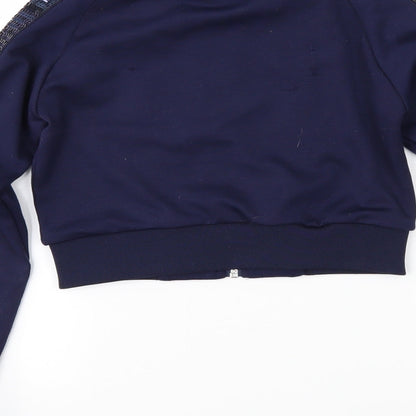 WOW Womens Blue Striped  Jacket  Size 2XS