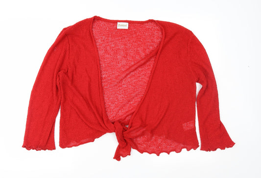 Roman Womens Red  Knit Cardigan Jumper Size L