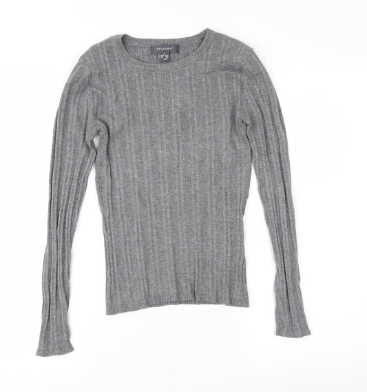 Primark Womens Grey  Knit Pullover Jumper Size S