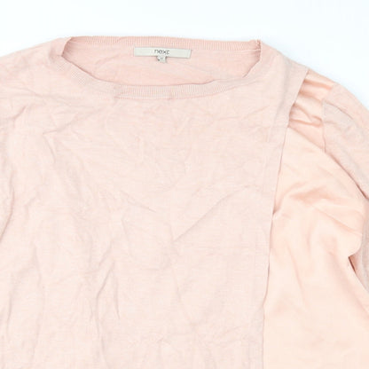 Preloved NEXT Womens Pink  Knit Pullover Jumper Size 12 - Detail