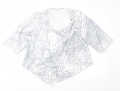 Marks & Spencer Womens Grey Geometric  Jacket  Size 10