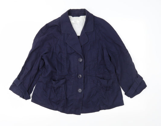 Marks and Spencer Womens Blue   Jacket  Size 14