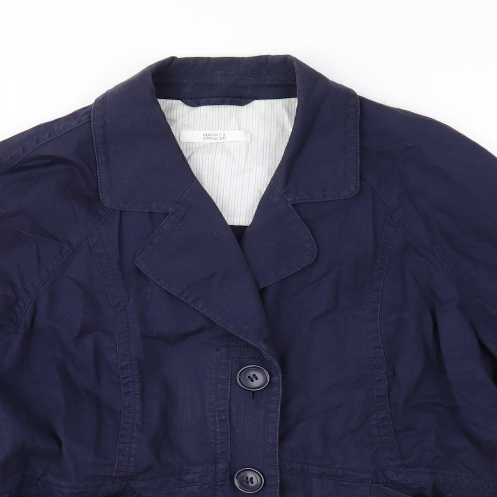 Marks and Spencer Womens Blue   Jacket  Size 14