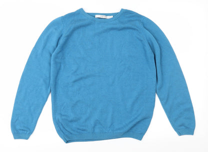 Preloved EWM Womens Blue  Knit Pullover Jumper Size S - Front