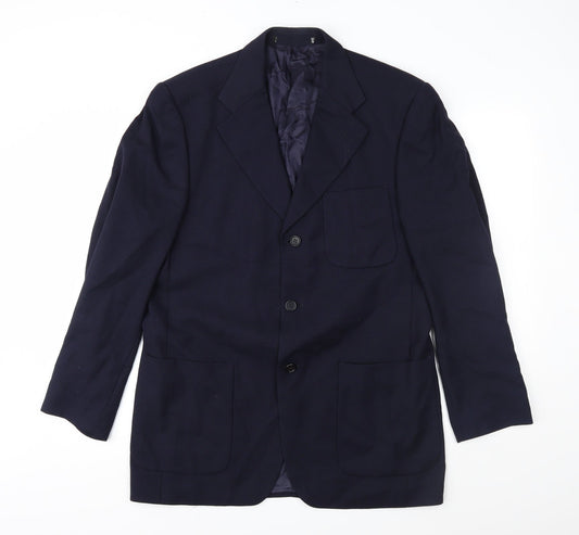 Preworn Mens Blue   Jacket Suit Jacket Size 40