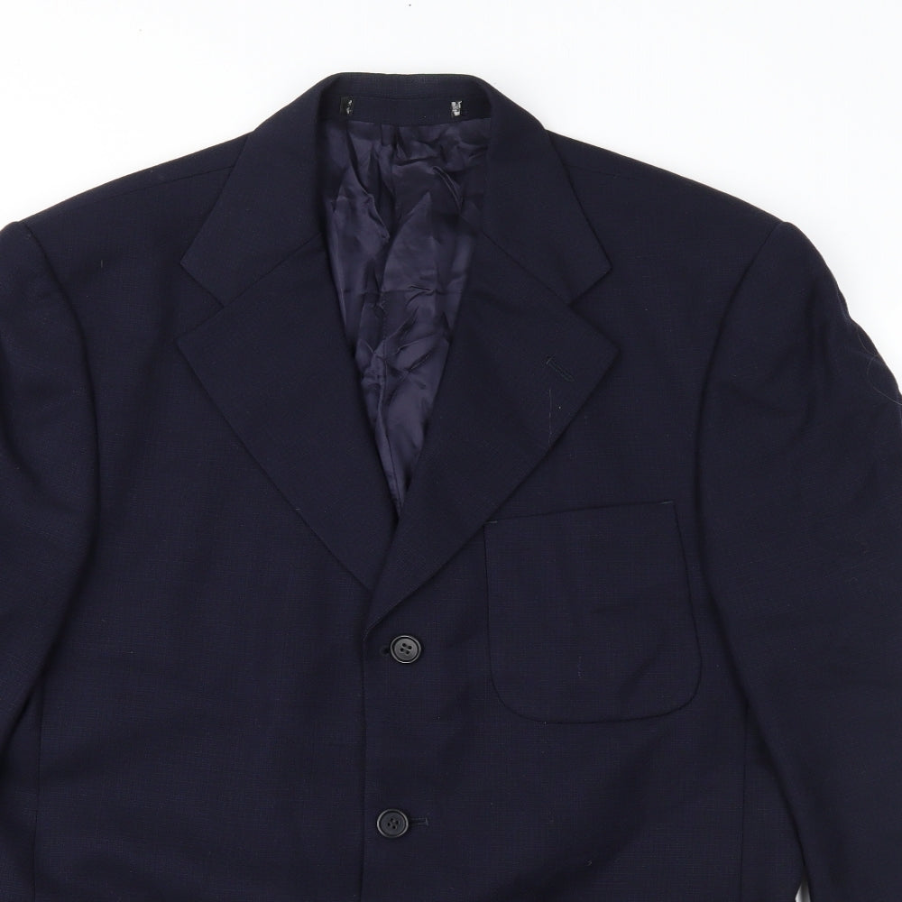 Preworn Mens Blue   Jacket Suit Jacket Size 40