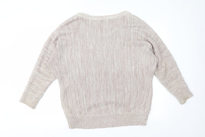 Peacocks Womens Brown  Knit Pullover Jumper Size M