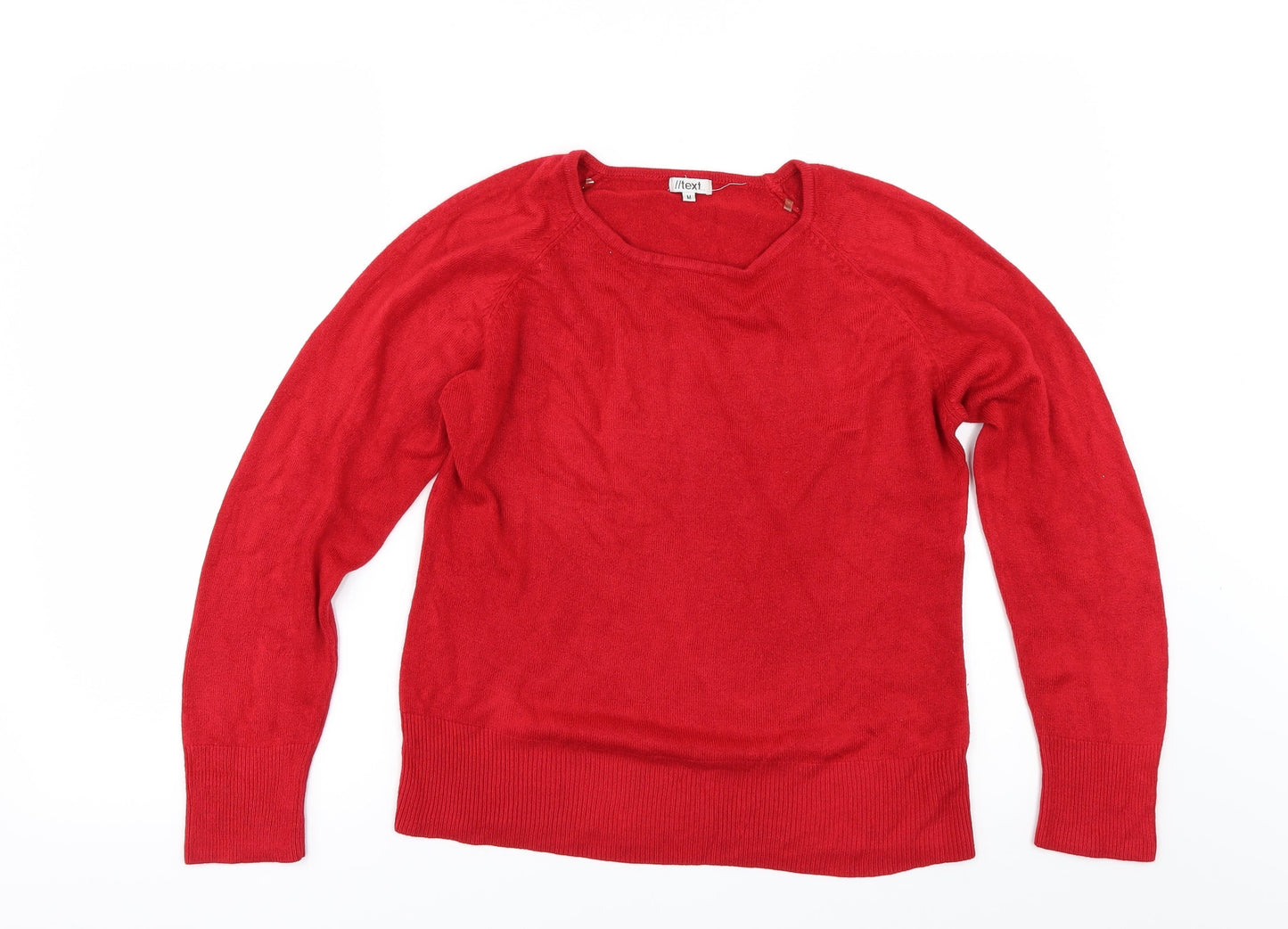 TEXT Womens Red   Pullover Jumper Size M