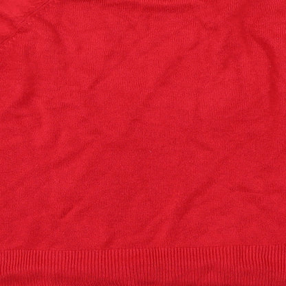 TEXT Womens Red   Pullover Jumper Size M