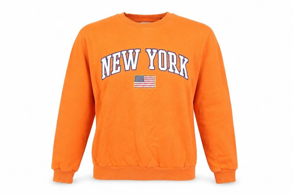 Topshop` Womens Orange   Pullover Sweatshirt Size 6