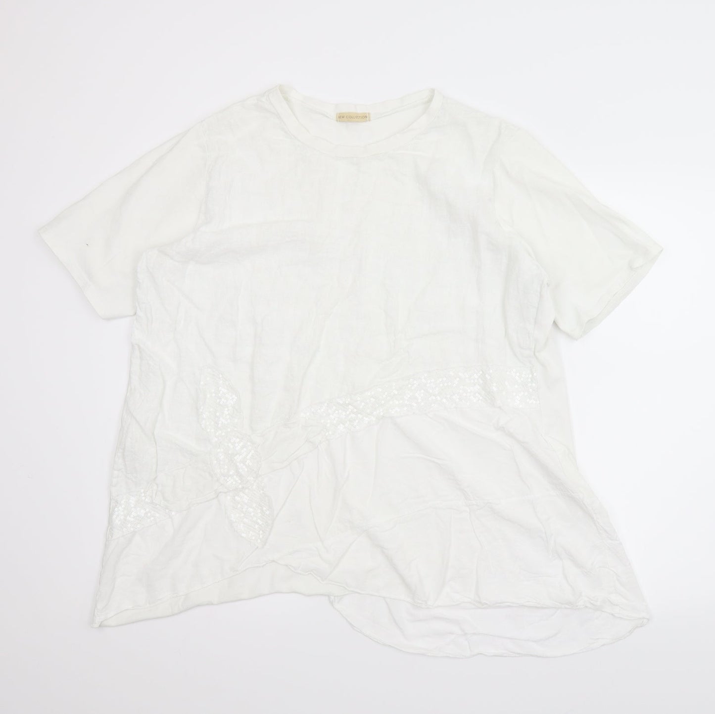 New Collection Womens White   Basic Blouse Size L