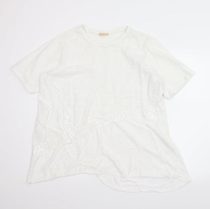 New Collection Womens White   Basic Blouse Size L