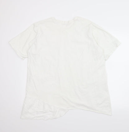 New Collection Womens White   Basic Blouse Size L