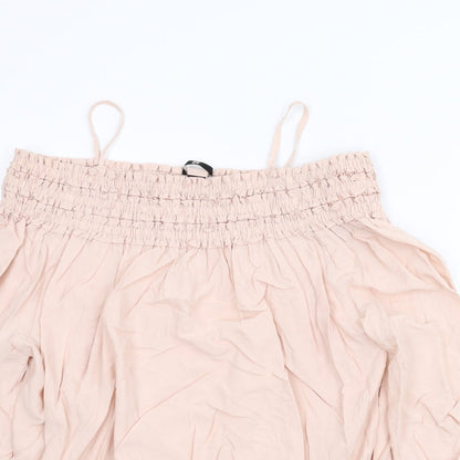 Preloved H&M Womens Pink   Basic Blouse Size 8 - Detail