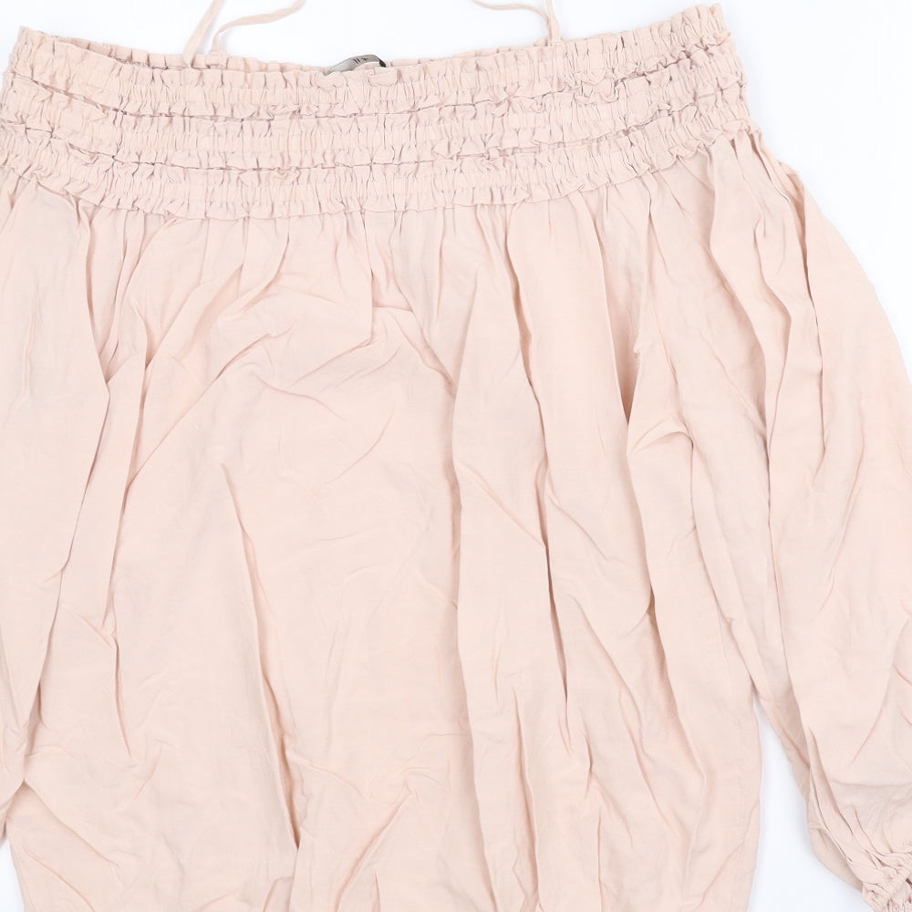 H&M Womens Pink   Basic Blouse Size 8
