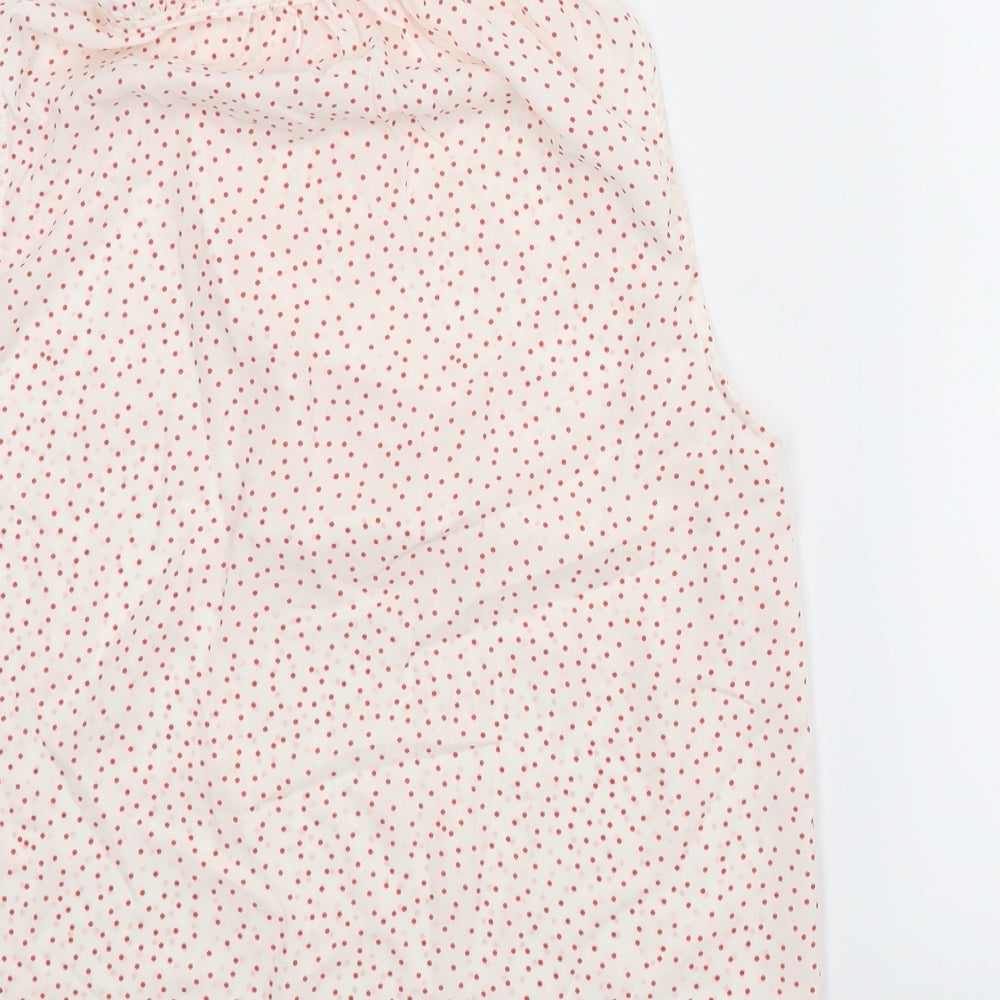 New Look Womens White   Basic Blouse Size 10  - Spotted