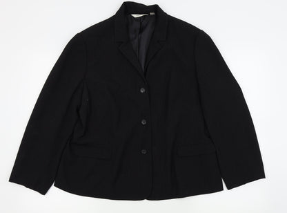 Next Womens Black Pinstripe  Jacket Blazer Size 18