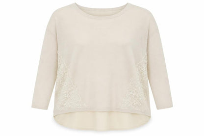 River Island Womens Beige Floral  Basic T-Shirt Size 10