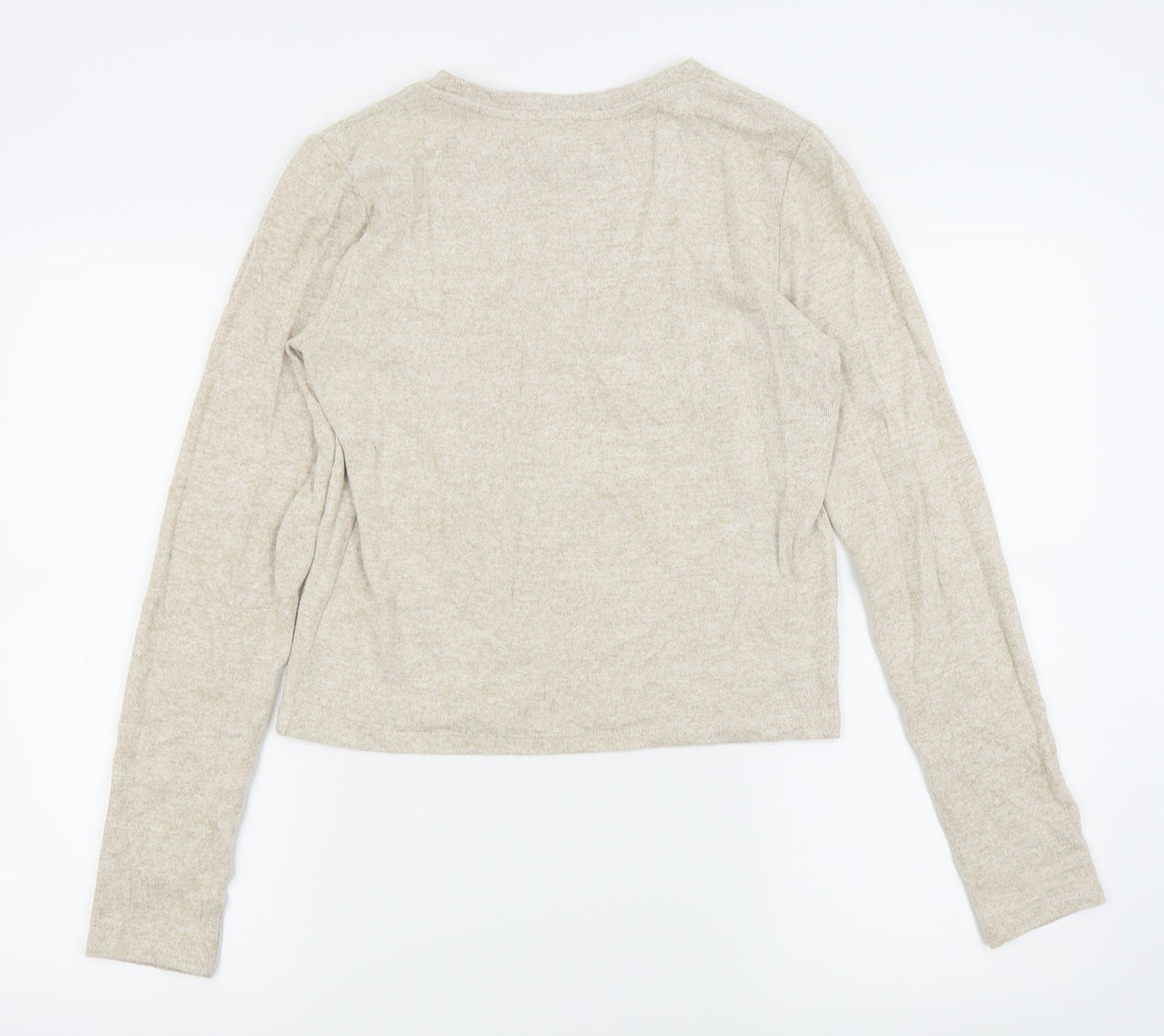 jeff and co Womens Beige   Basic T-Shirt Size 10