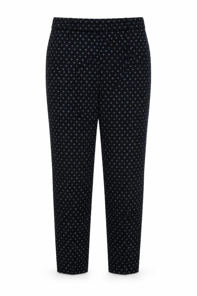 H&M Womens Blue Argyle/Diamond  Trousers  Size 8 L26 in