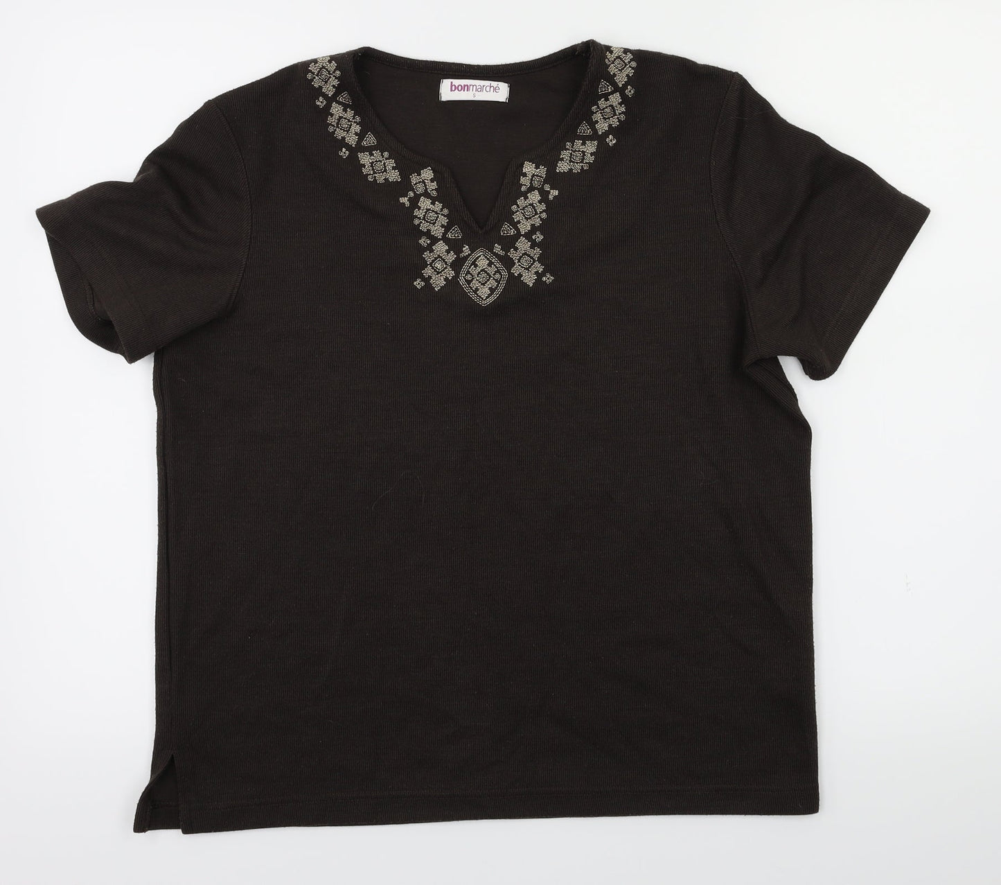 Bonmarché Womens Brown   Basic T-Shirt Size S
