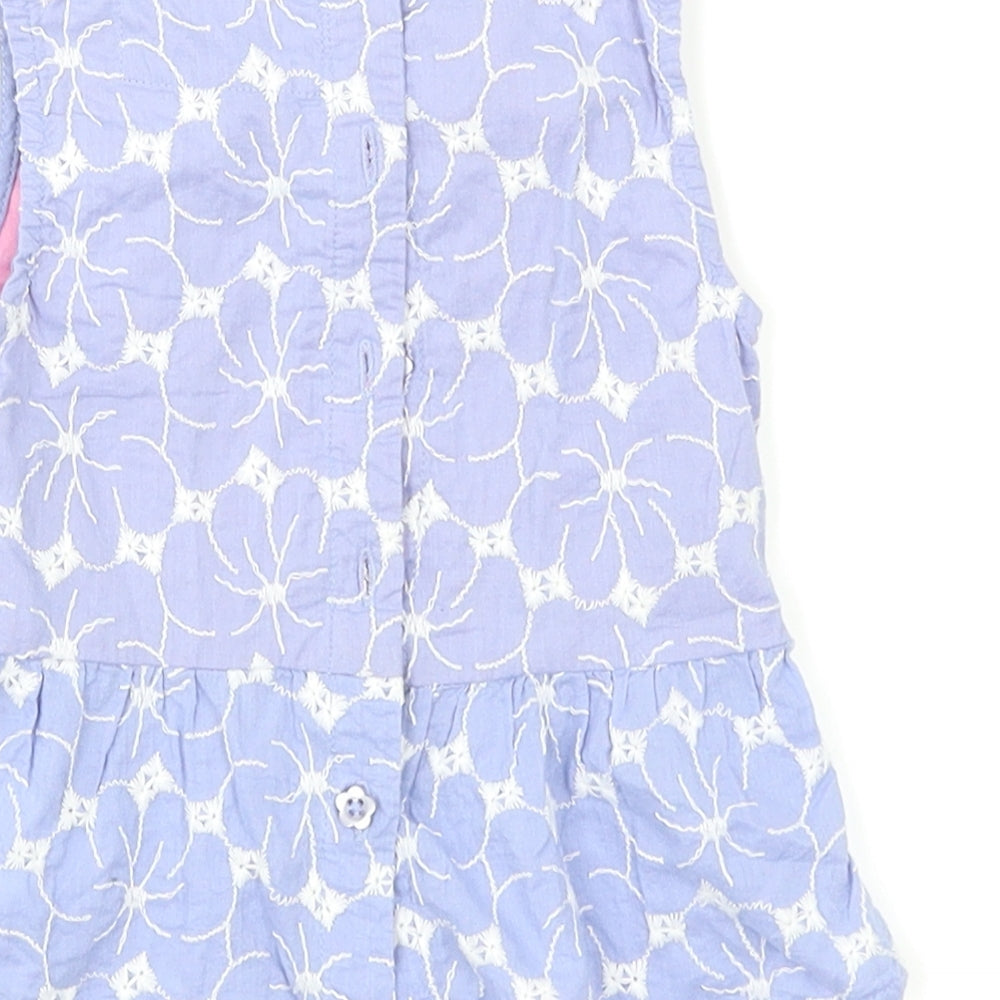 Young Dimension Girls Blue   Basic T-Shirt Size 9-12 Months  - Peplum