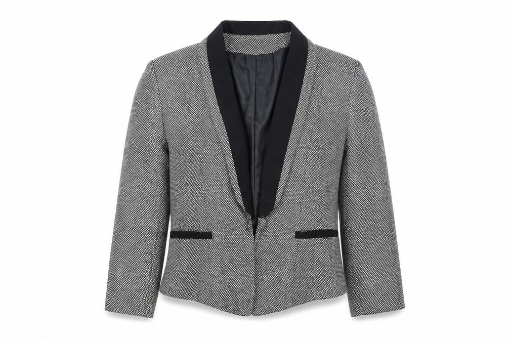 Miss Selfridge Womens Black Check  Jacket Blazer Size 8