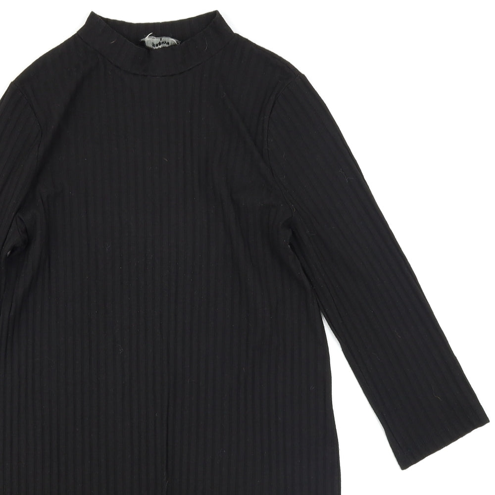Papaya Womens Black   A-Line  Size S  - Ribbed