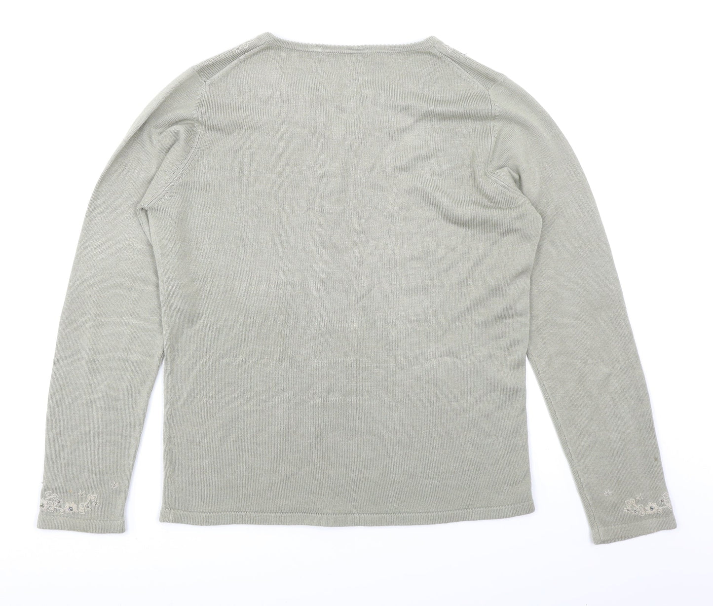 Marks & Spencer Womens Green  Knit Pullover Jumper Size 10