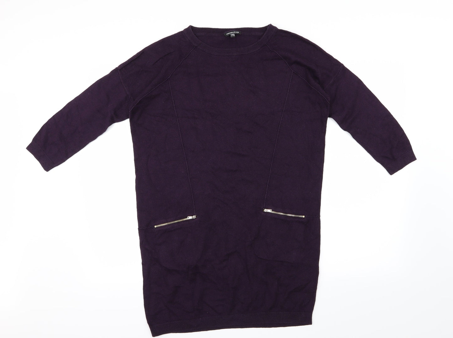 Warehouse Womens Purple  Knit Pullover Jumper Size 10