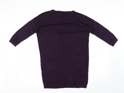Warehouse Womens Purple  Knit Pullover Jumper Size 10