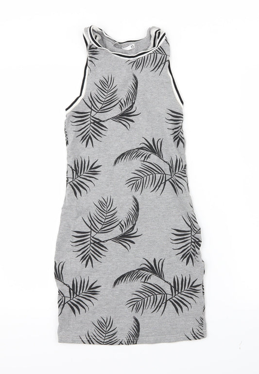 Polinesia Womens Grey Geometric  Mini  Size XS