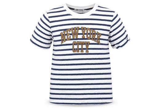 H&M Girls Blue Striped  Basic T-Shirt Size 9-10 Years  - New York City