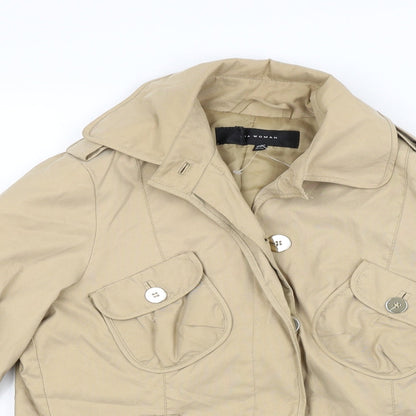 Preloved Zara Womens Brown   Jacket Coat Size L - Detail