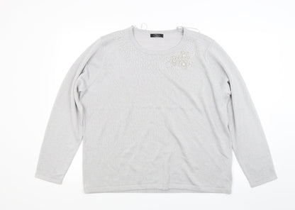 Bonmarché Womens Grey Knit Pullover Jumper Size L