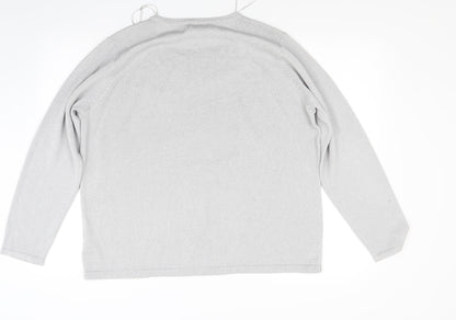 Bonmarché Womens Grey Knit Pullover Jumper Size L