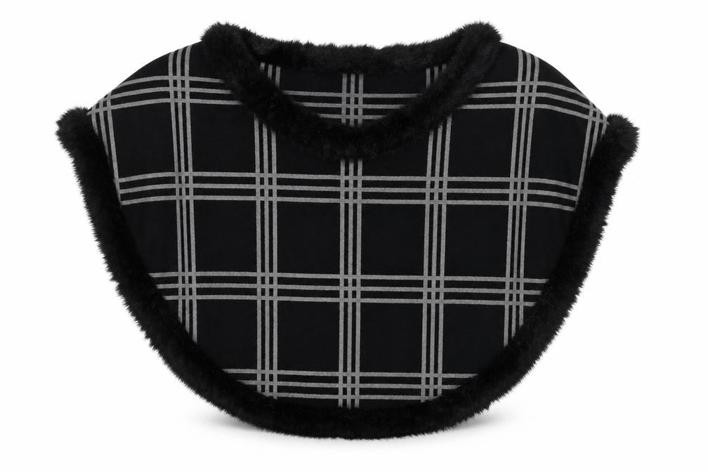 Preworn Womens Black Check  Jacket Poncho One Size  - shoulder jacket