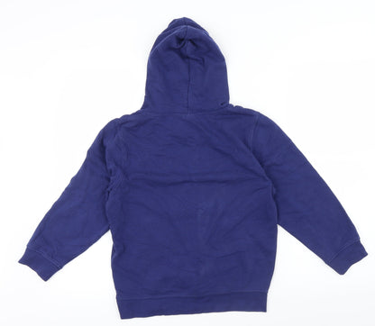 Preloved Preworn Girls Blue   Pullover Hoodie Size 7-8 Years - Back