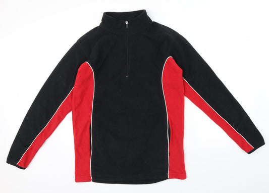Tombo Mens Black   Pullover Jumper Size M  - RED SIDE PANALS