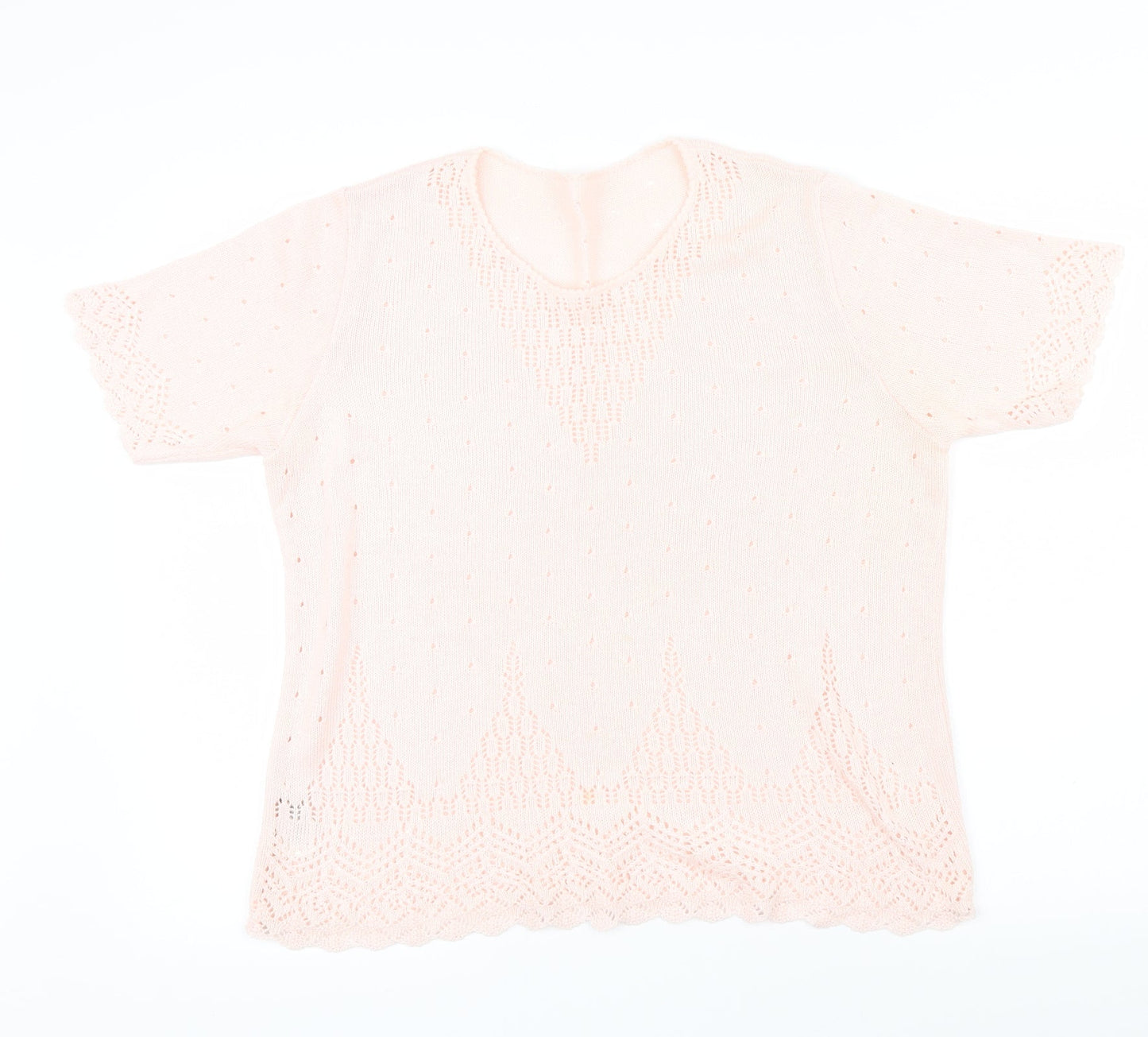 M&S Womens Pink   Pullover Jumper Size 16  - Embroidered