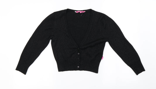 Pineapple  Girls Black   Cardigan Jumper Size 6 Years