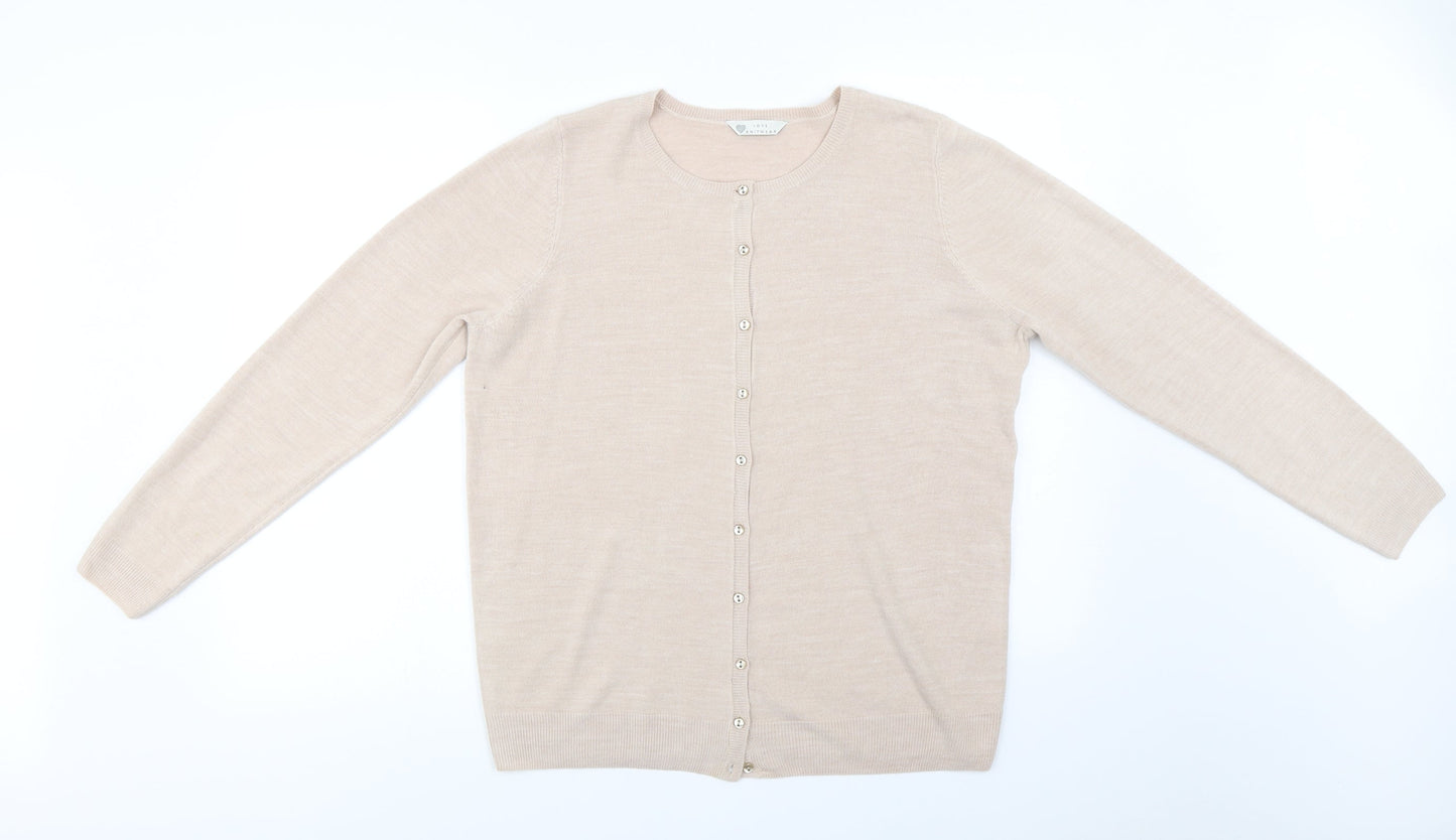 BHS  Womens Beige   Cardigan Jumper Size 16