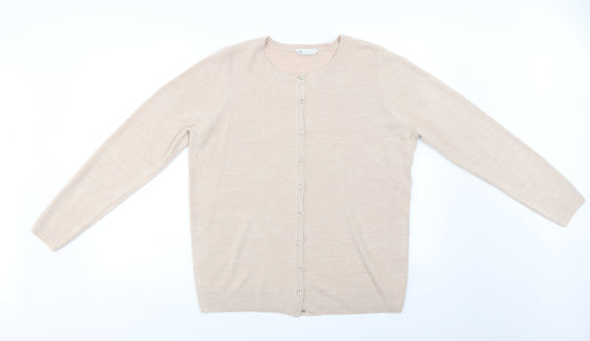 BHS  Womens Beige   Cardigan Jumper Size 16