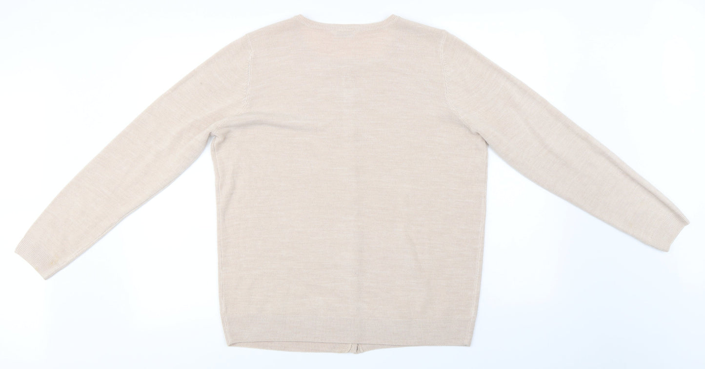 BHS  Womens Beige   Cardigan Jumper Size 16