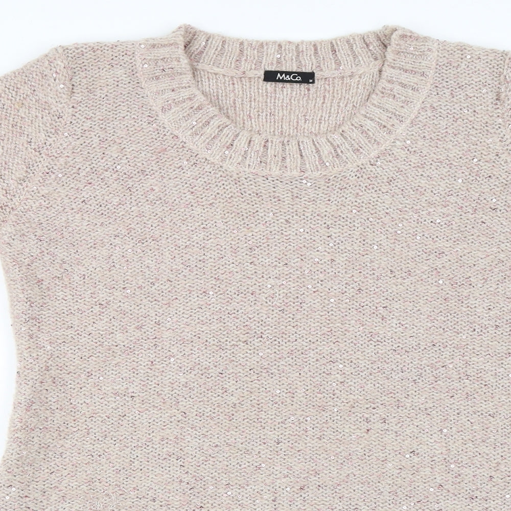 M&Co Womens Pink   Pullover Jumper Size M