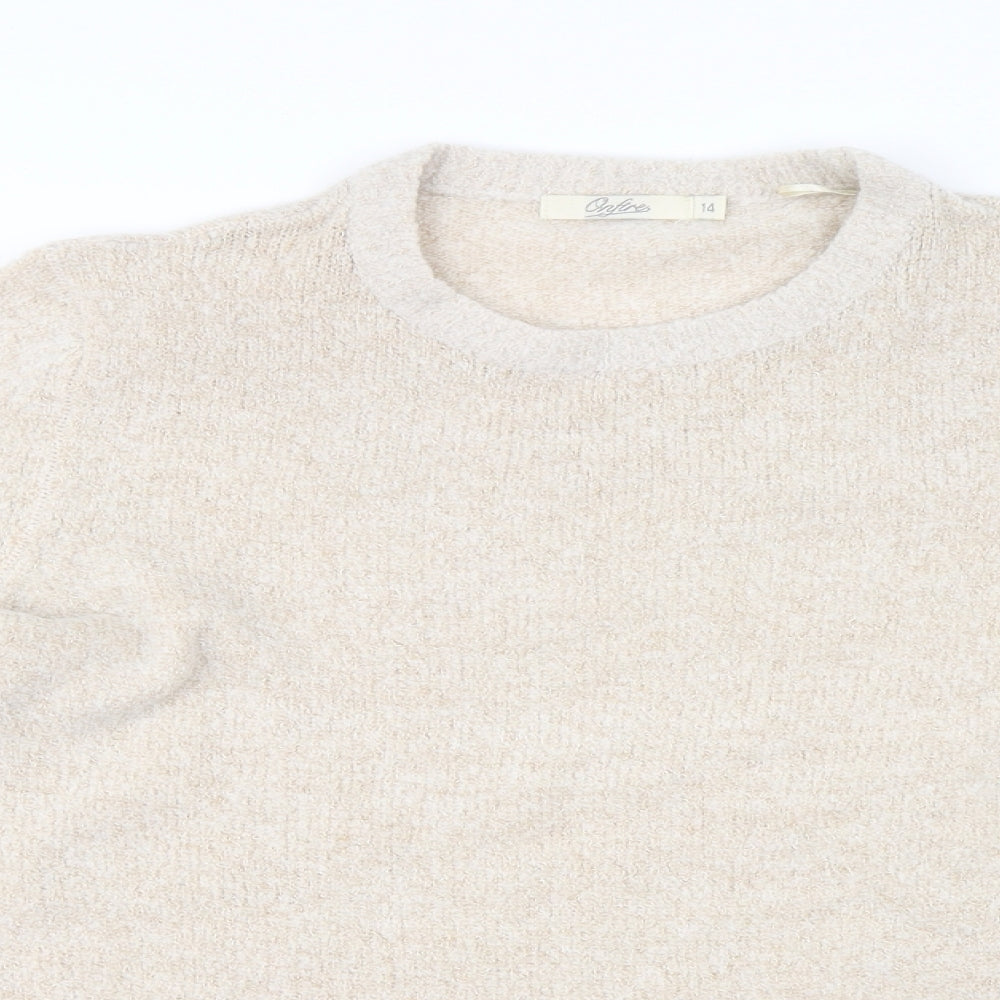 On Fire  Womens Beige   Pullover Jumper Size 14