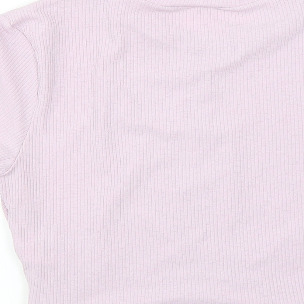 H&M  Womens Purple   Basic T-Shirt Size L