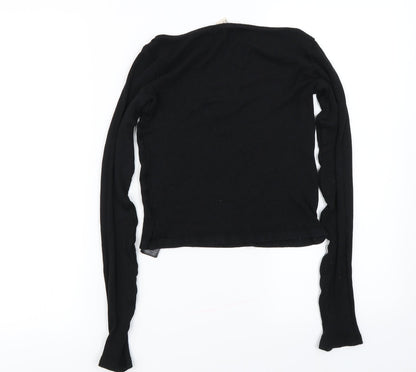 Preloved H&M Womens Black   Pullover Jumper Size 6 - Back